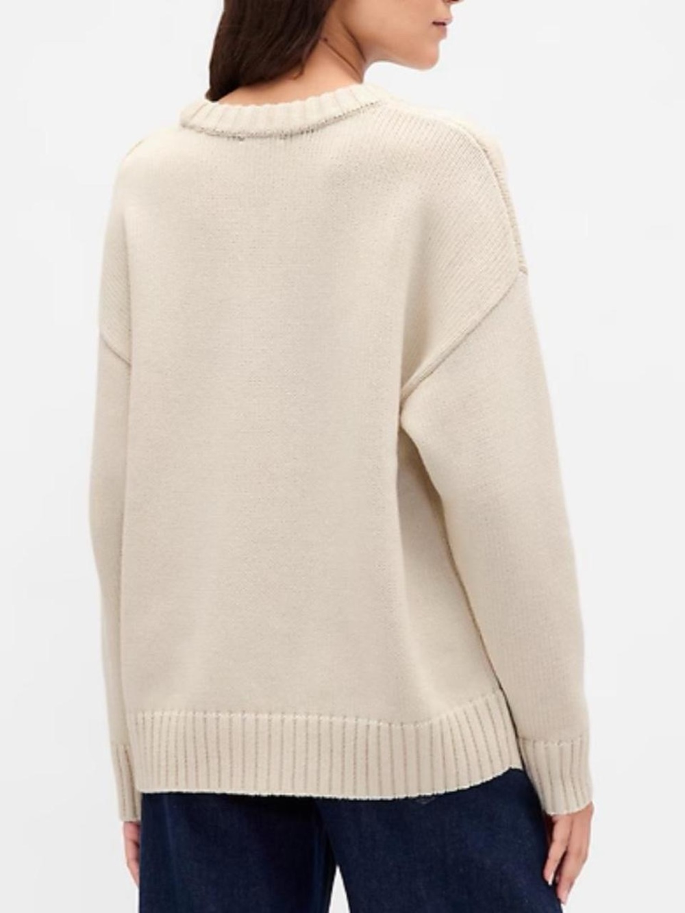 Gap Cream Oversized Cotton Sweater